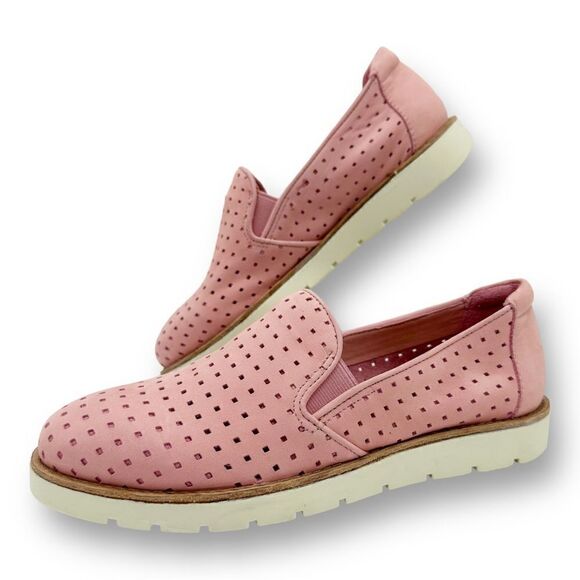 VANELi Pink Platform Sneaker Jemma Leather Slip On Perforated Loafer 6M - Picture 3 of 12